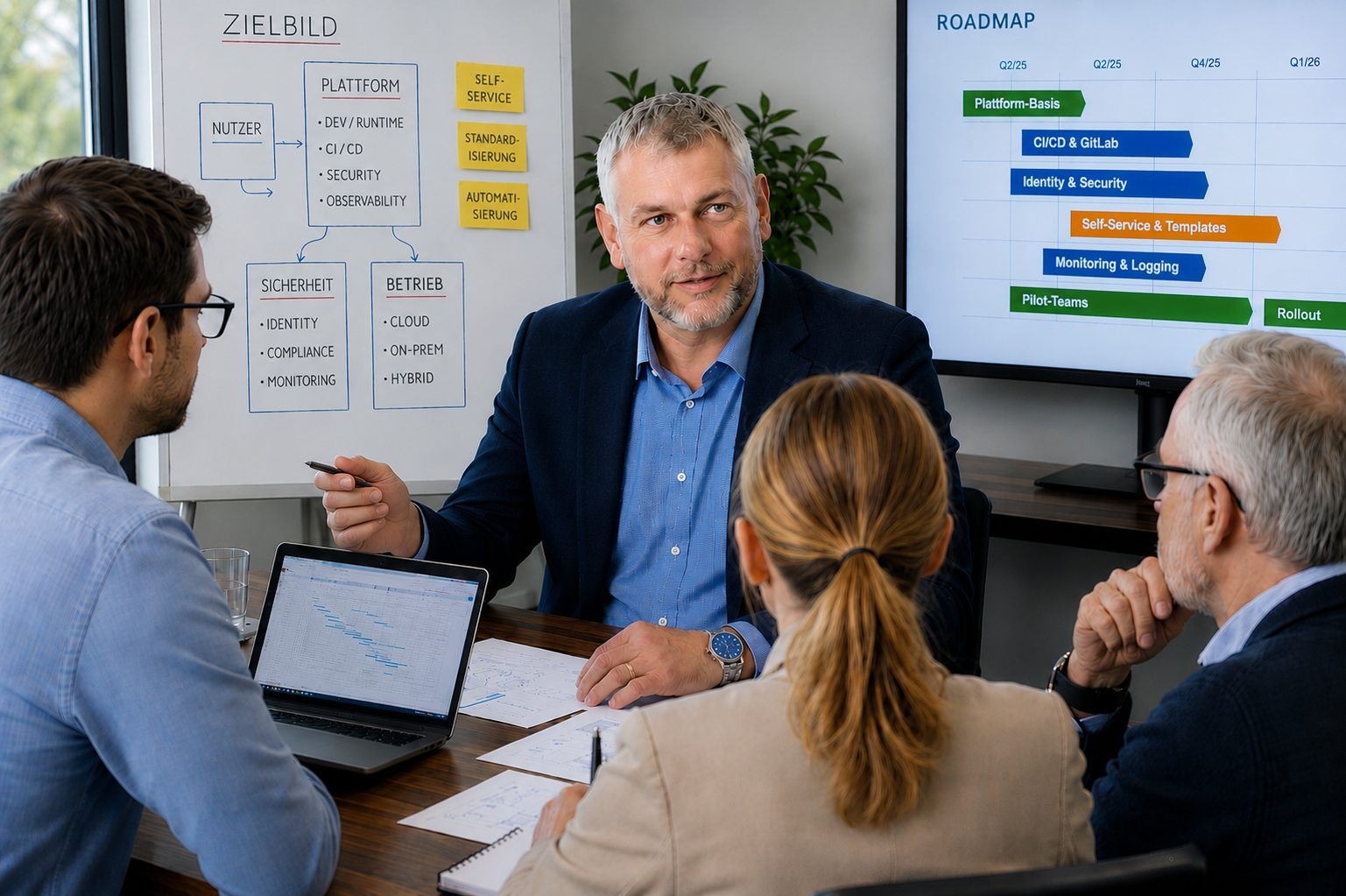 Ragnar Strerath in a project management meeting